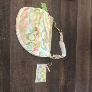 Coach womens shoulder bag with bright colors!!